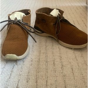 Visvim size 7 moccasin style shoe. Leather tie lace up. Suede